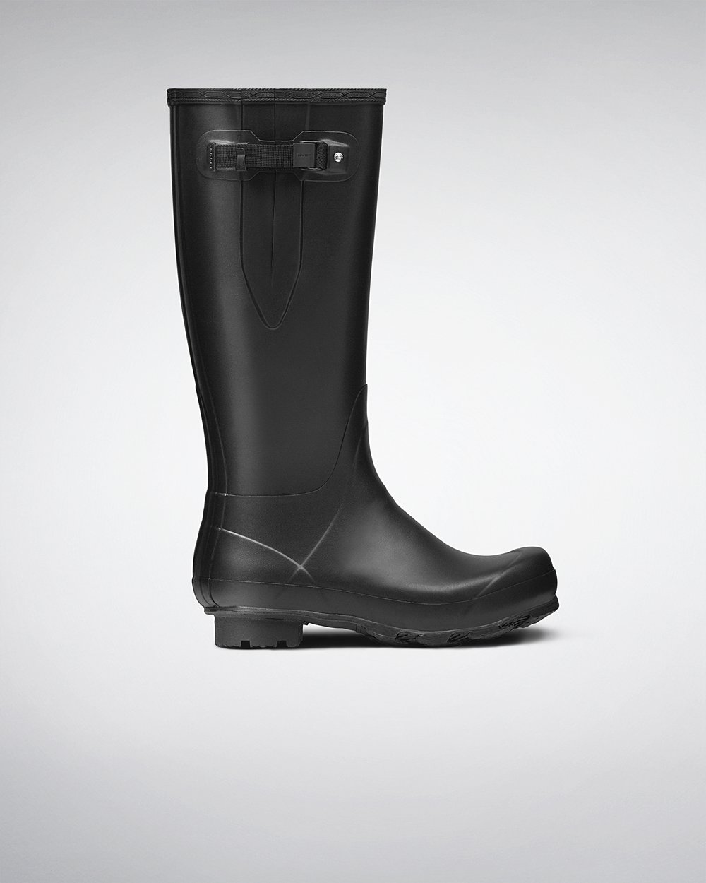 Hunter Norris Field Side Adjustable Tall Rain Boots - Buy Online Mens Black - XOZNYS574